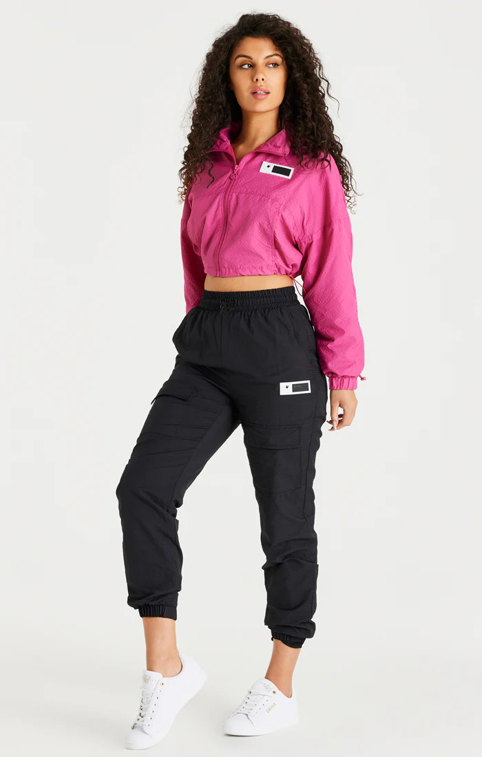 Pink Cropped Ruched Jacket - Image 3