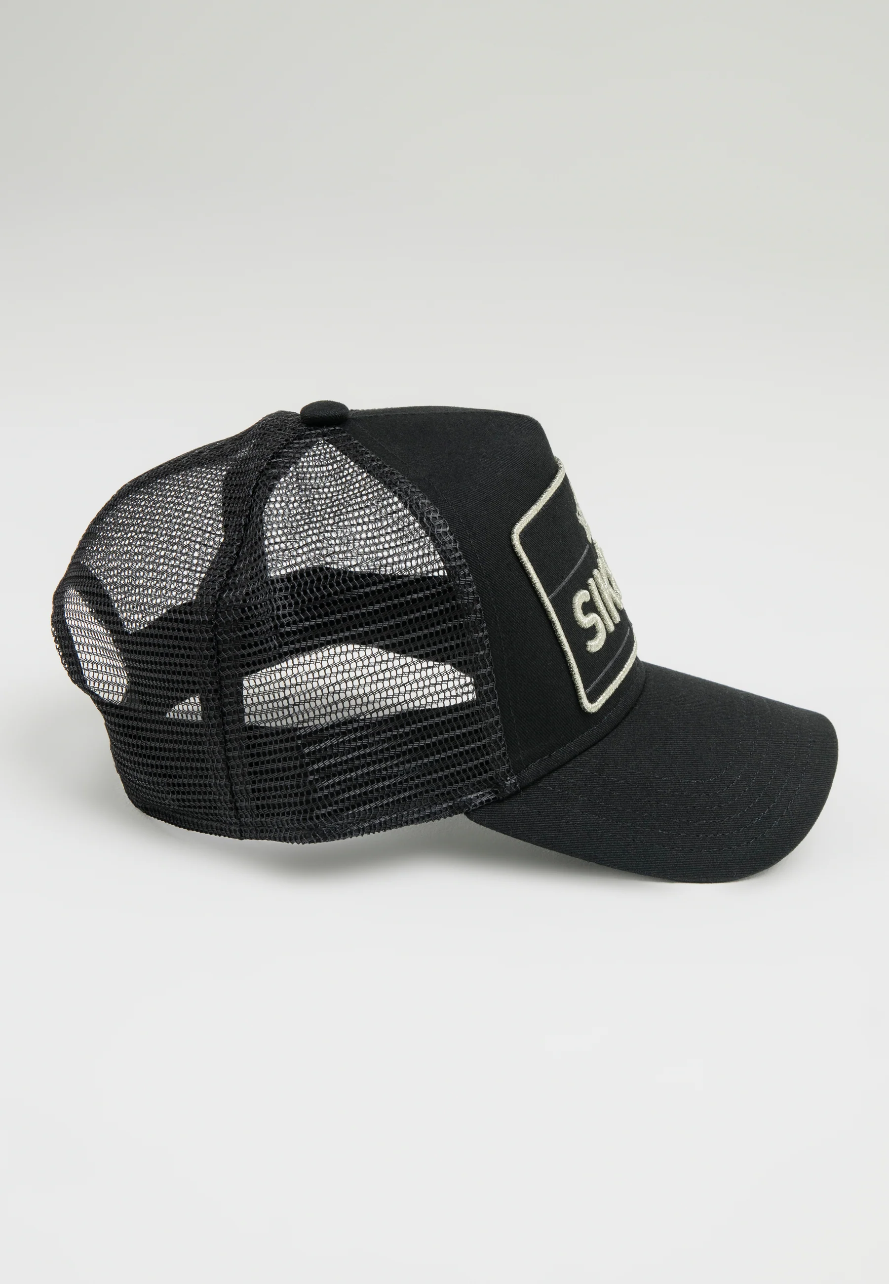 SikSilk Crown Patch Trucker - Black - Image 2