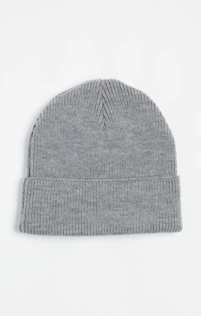 Grey Applique Cuff Beanie - Image 2