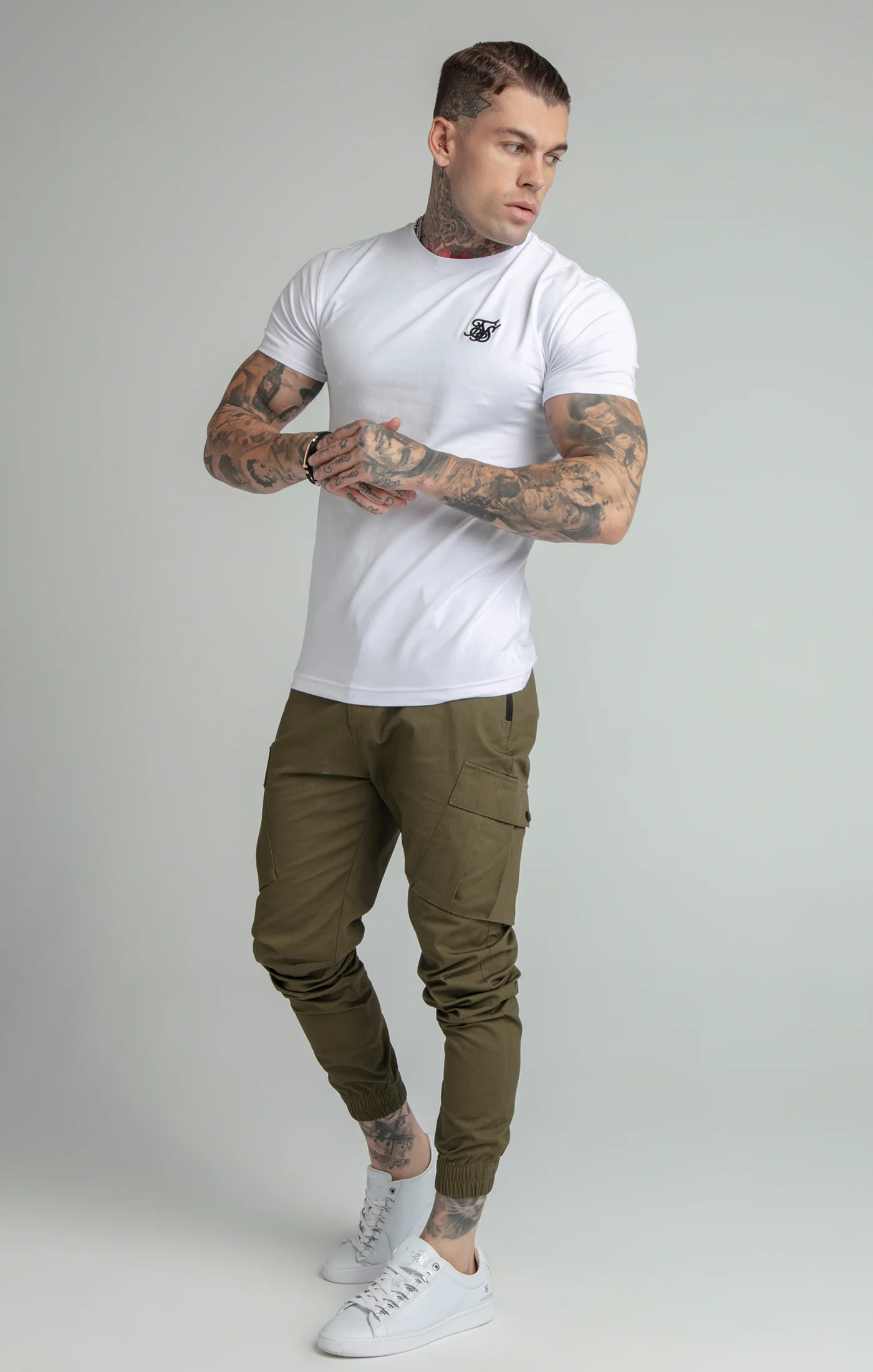 Khaki Cuffed Cargo Pant - Image 4
