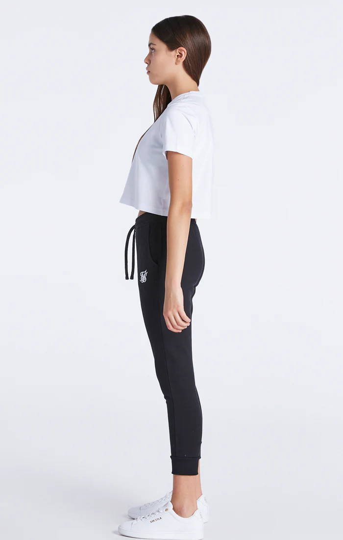 Girls Black Essentials Cuffed Jogger - Image 3