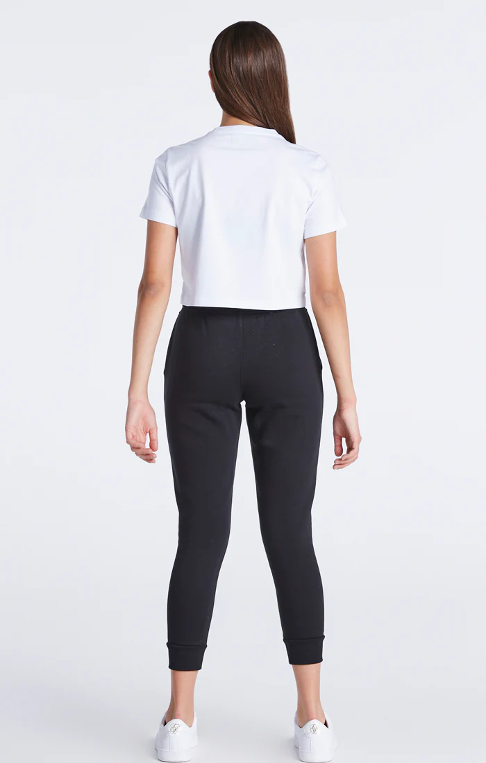 Girls Black Essentials Cuffed Jogger - Image 4