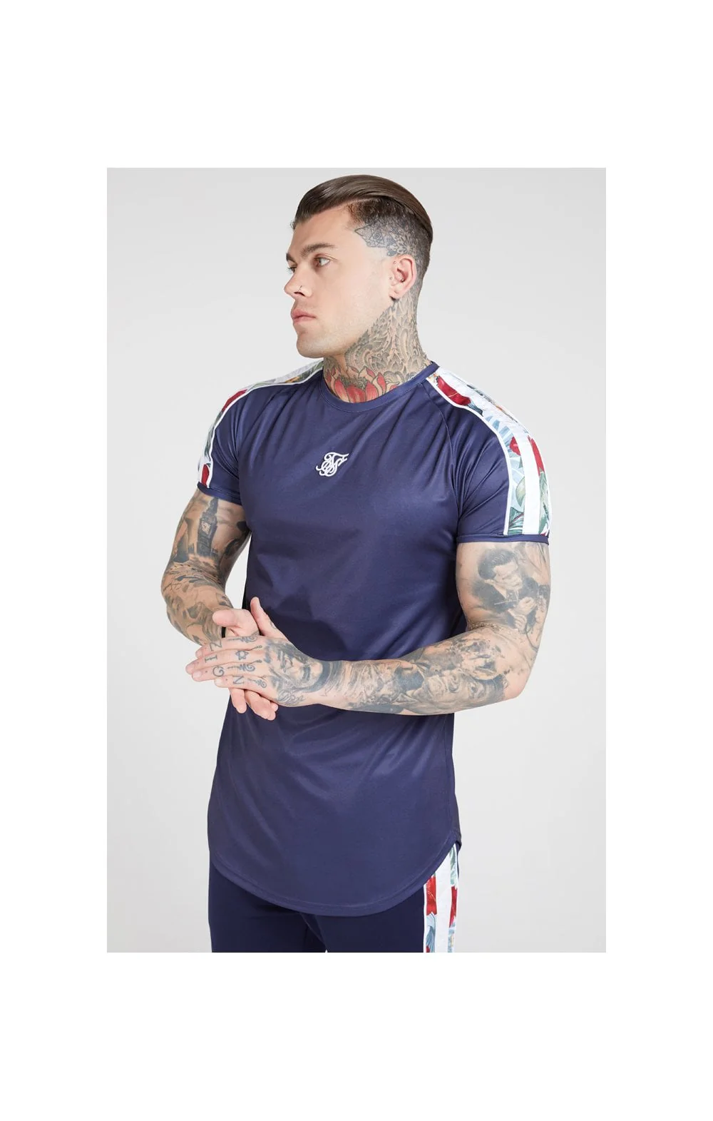 SikSilk Curved Hem Raglan Tee – Eclipse
