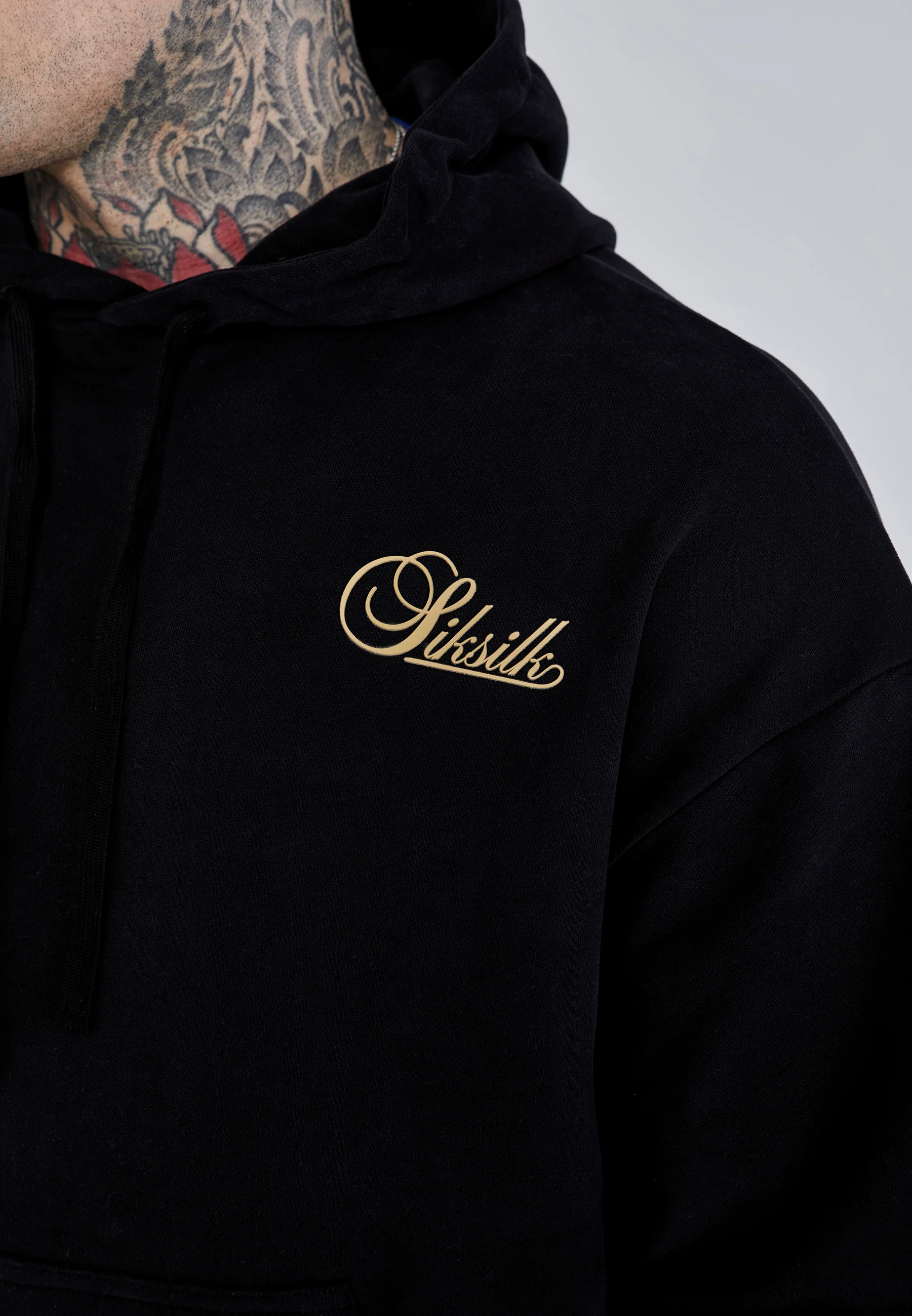 Black Cut Off Hoodie - Image 3