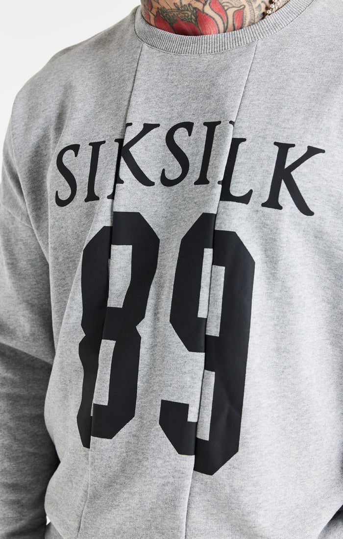 Grey Marl Logo Crew Sweatshirt - Image 2