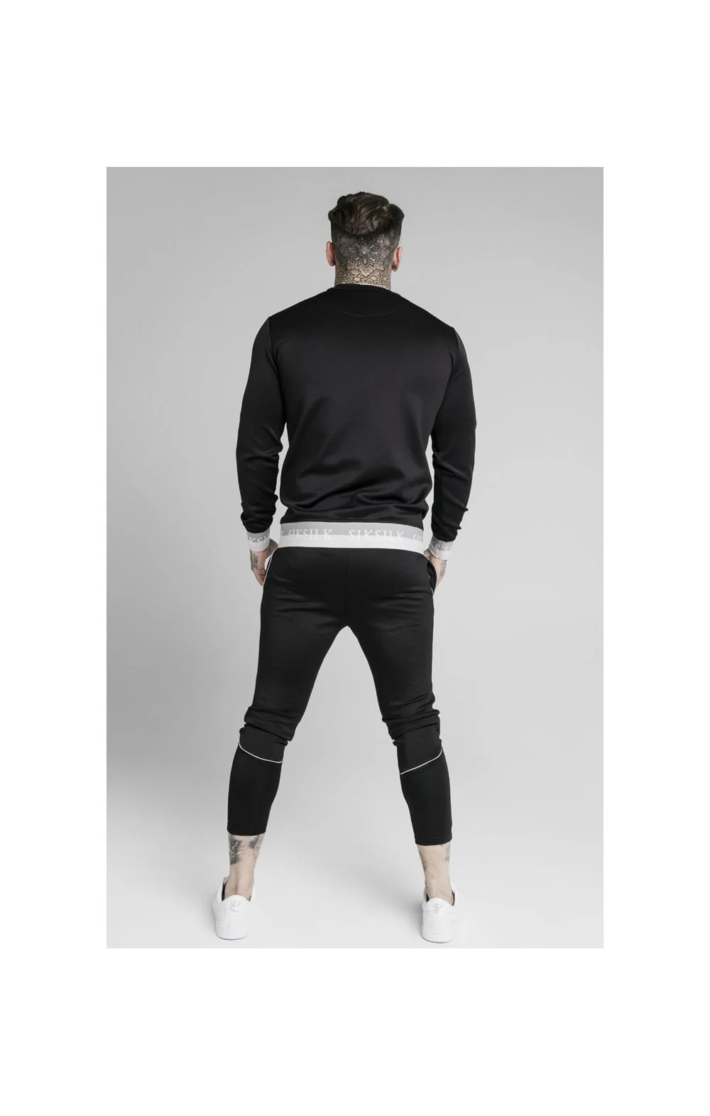SikSilk Deluxe Crew Sweat - Black - Image 3