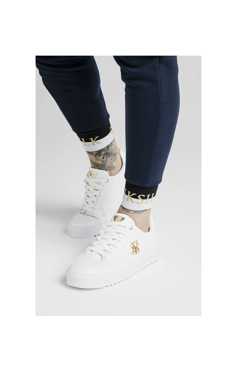 SikSilk Deluxe Fitted Jogger - Navy - Image 4