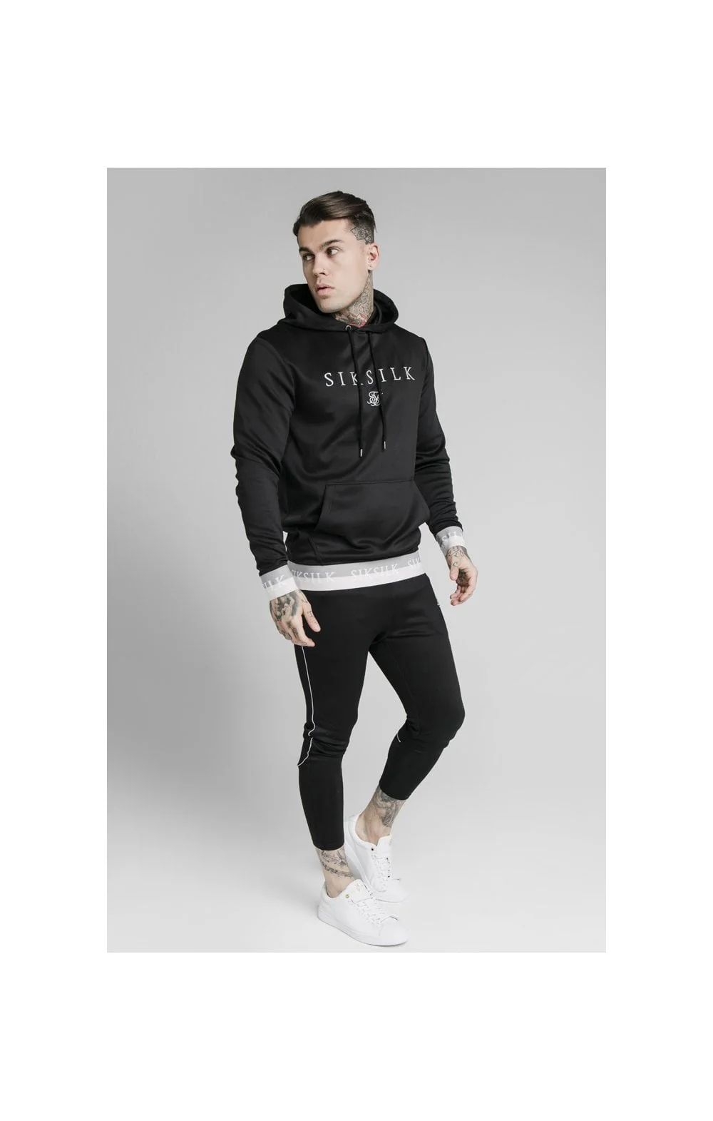 SikSilk Deluxe Overhead Hoodie - Black - Image 4