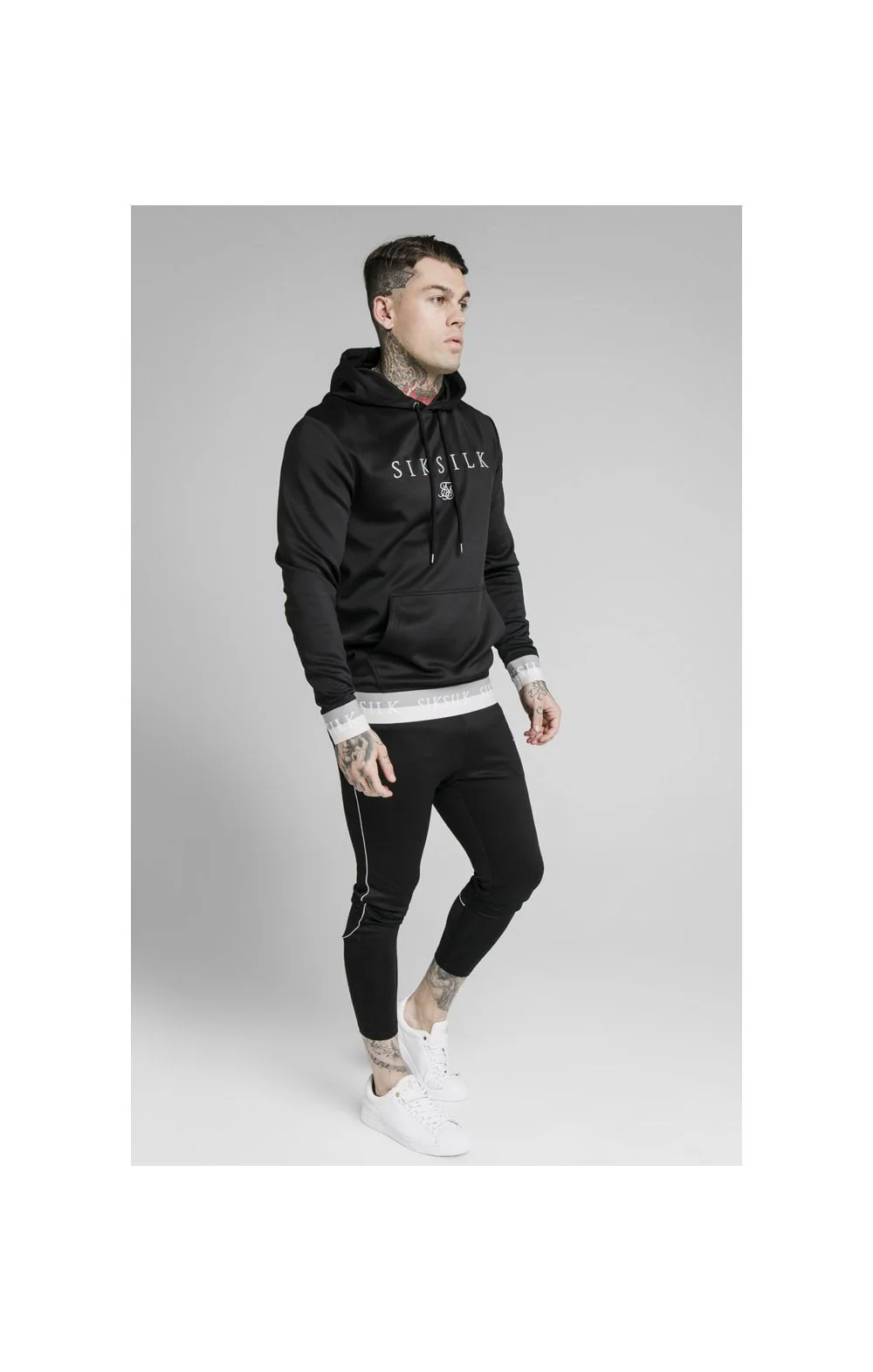 SikSilk Deluxe Overhead Hoodie - Black - Image 5