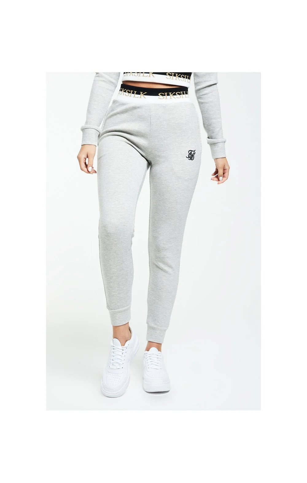 SikSilk Deluxe Track Pants - Grey Marl