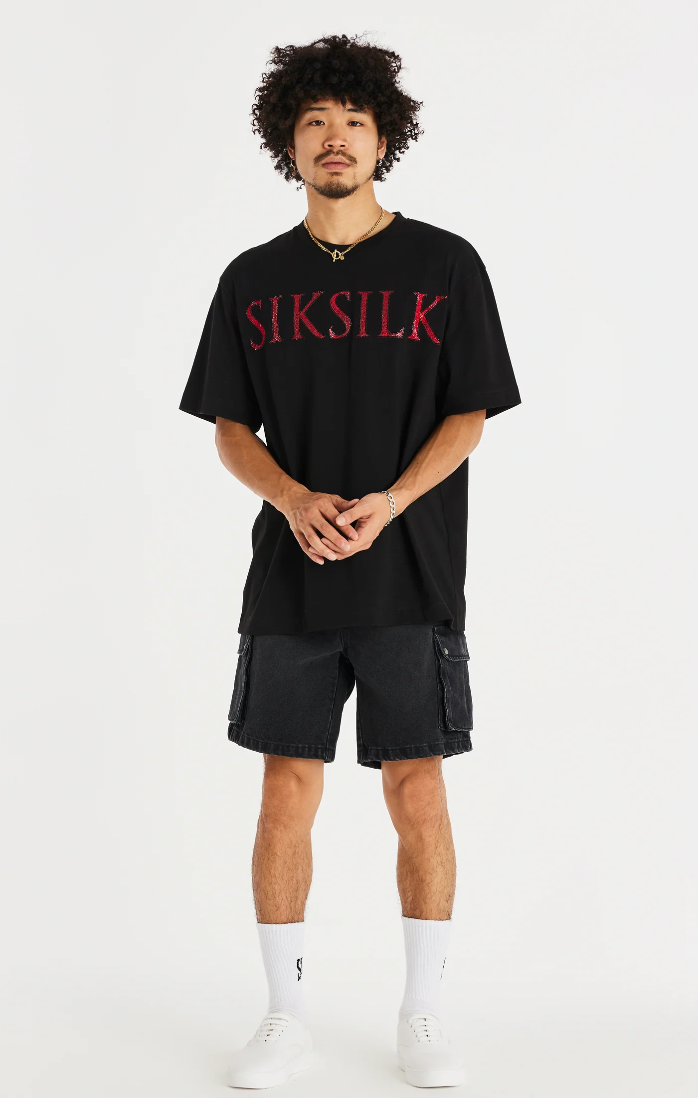 Black Denim Cargo Short - Image 5