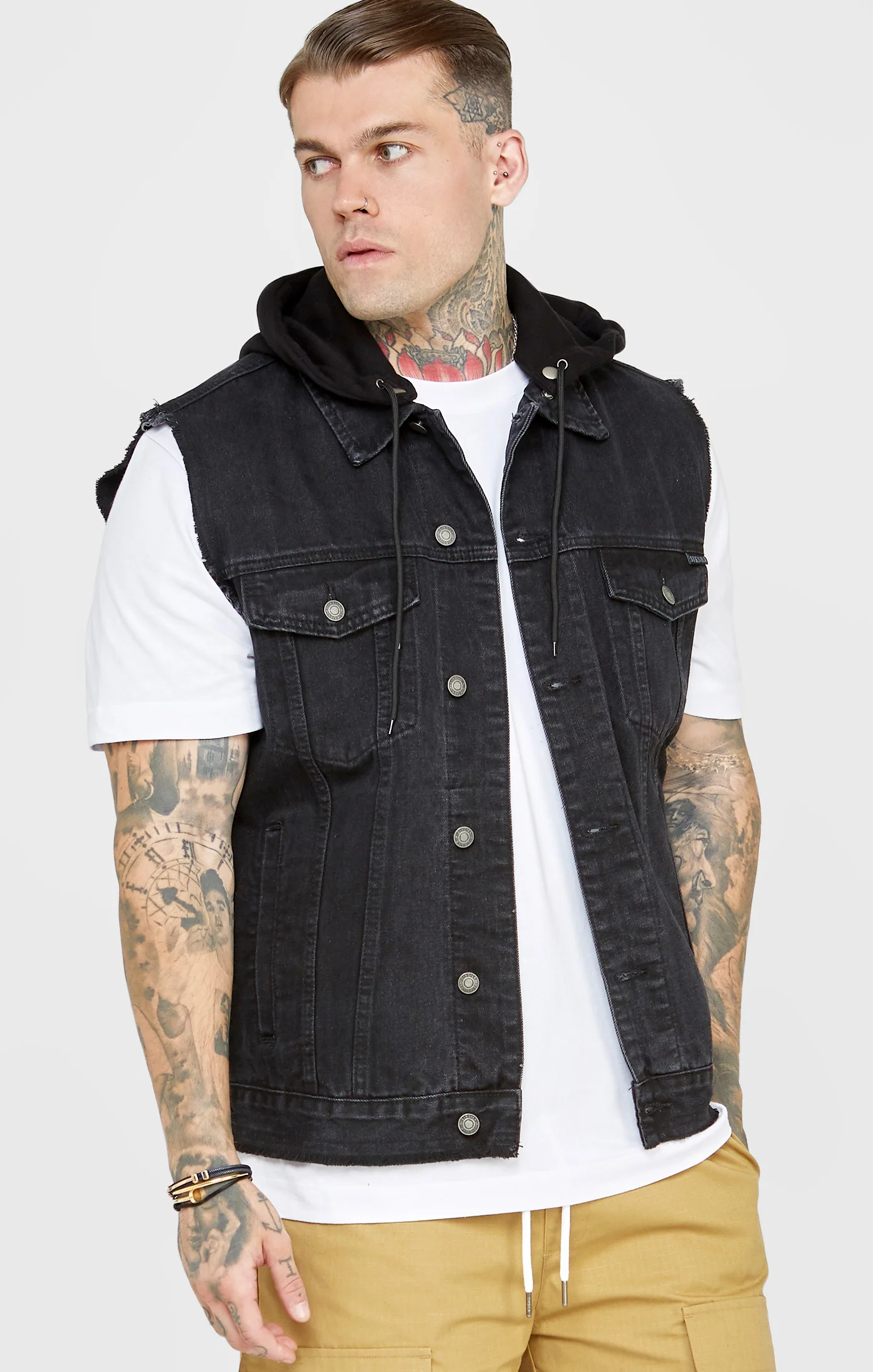 Black Hooded Gilet