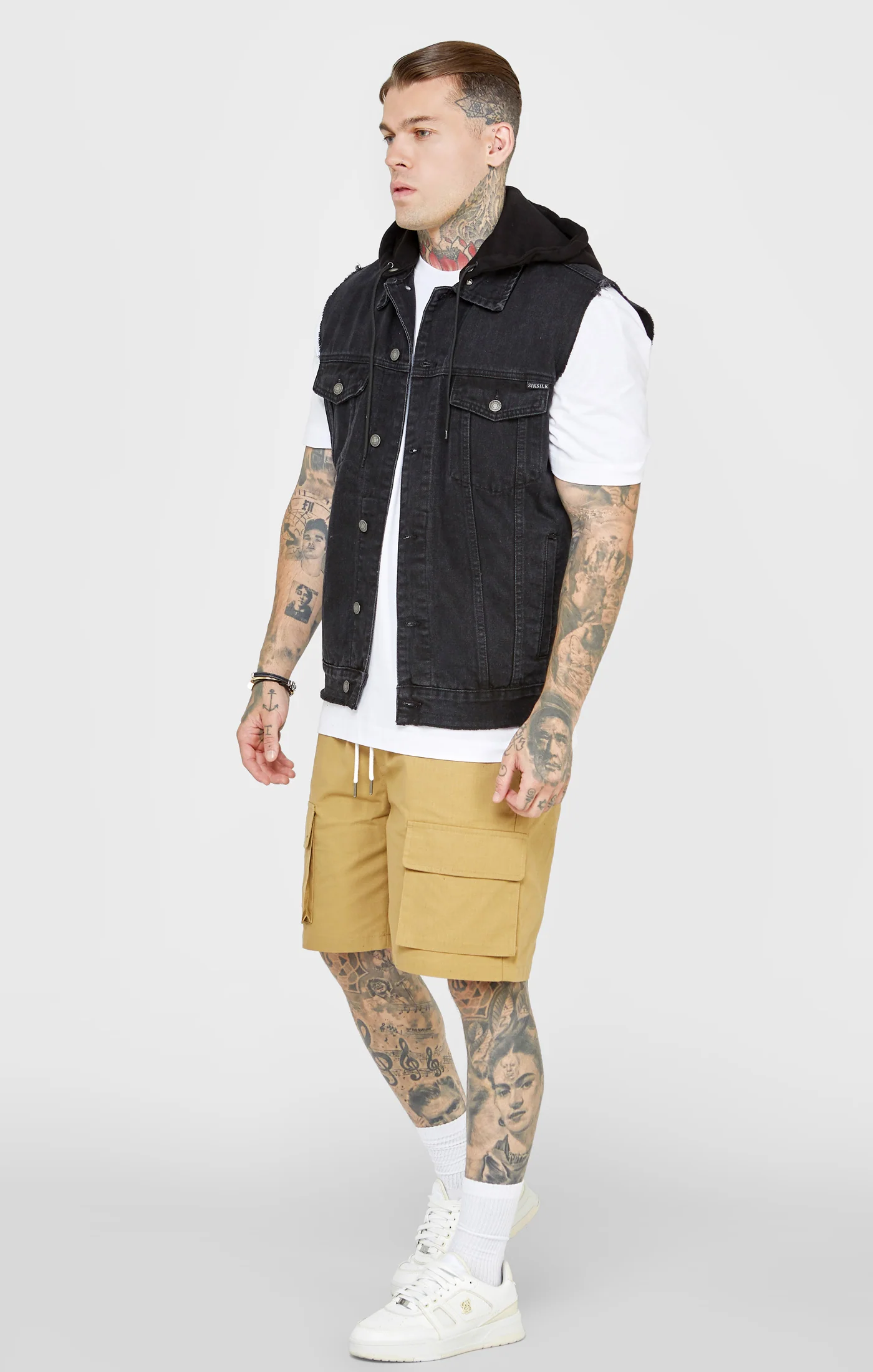 Black Hooded Gilet - Image 3