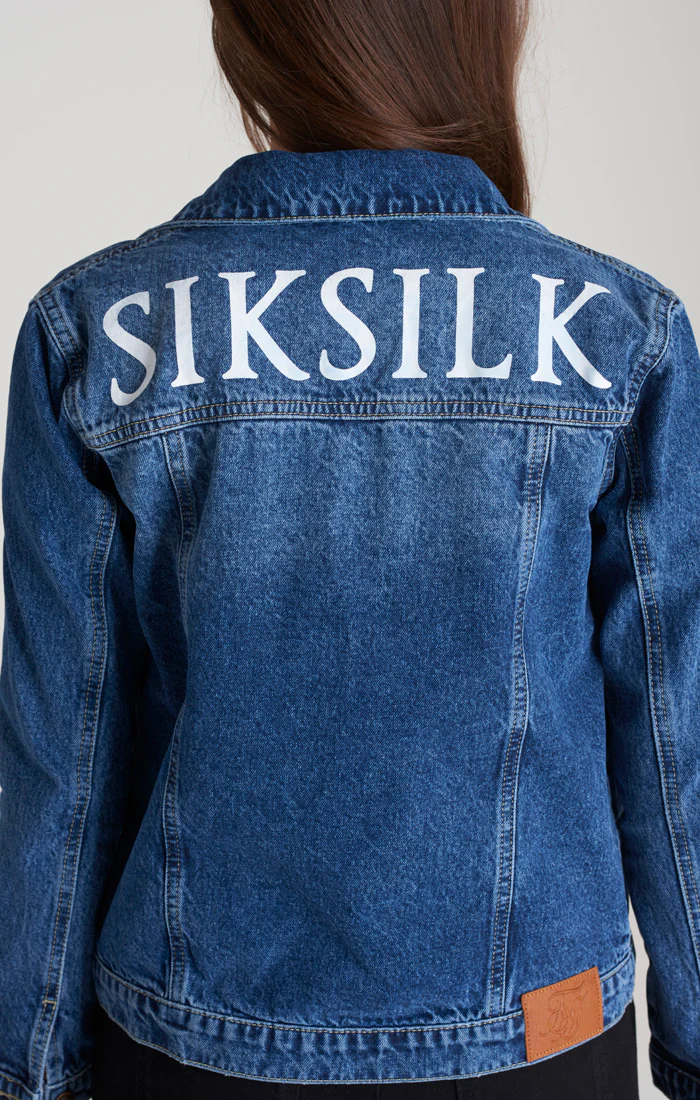 Girls Midstone Denim Hooded Jacket - Image 2
