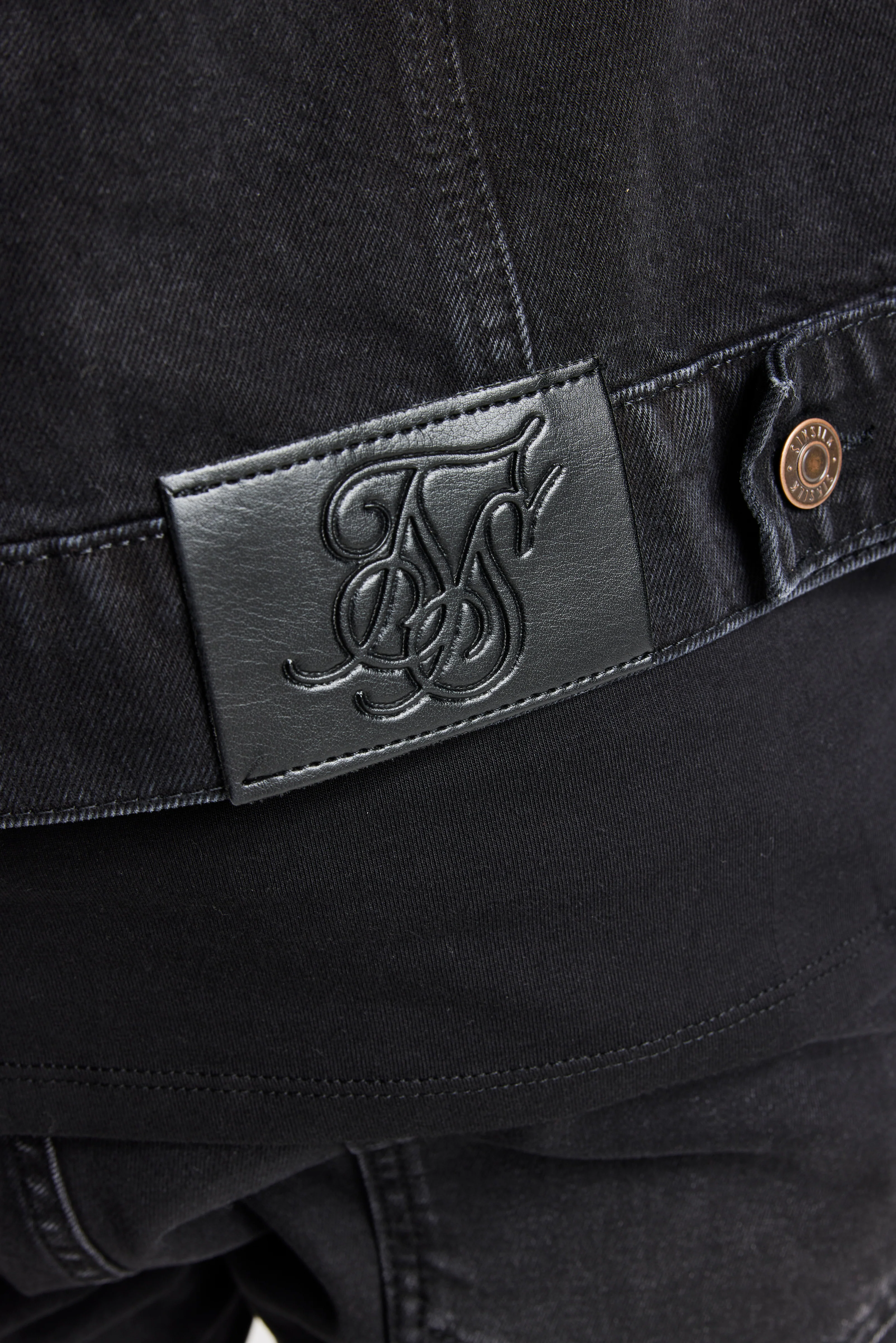 Black Essential Denim Jacket - Image 4