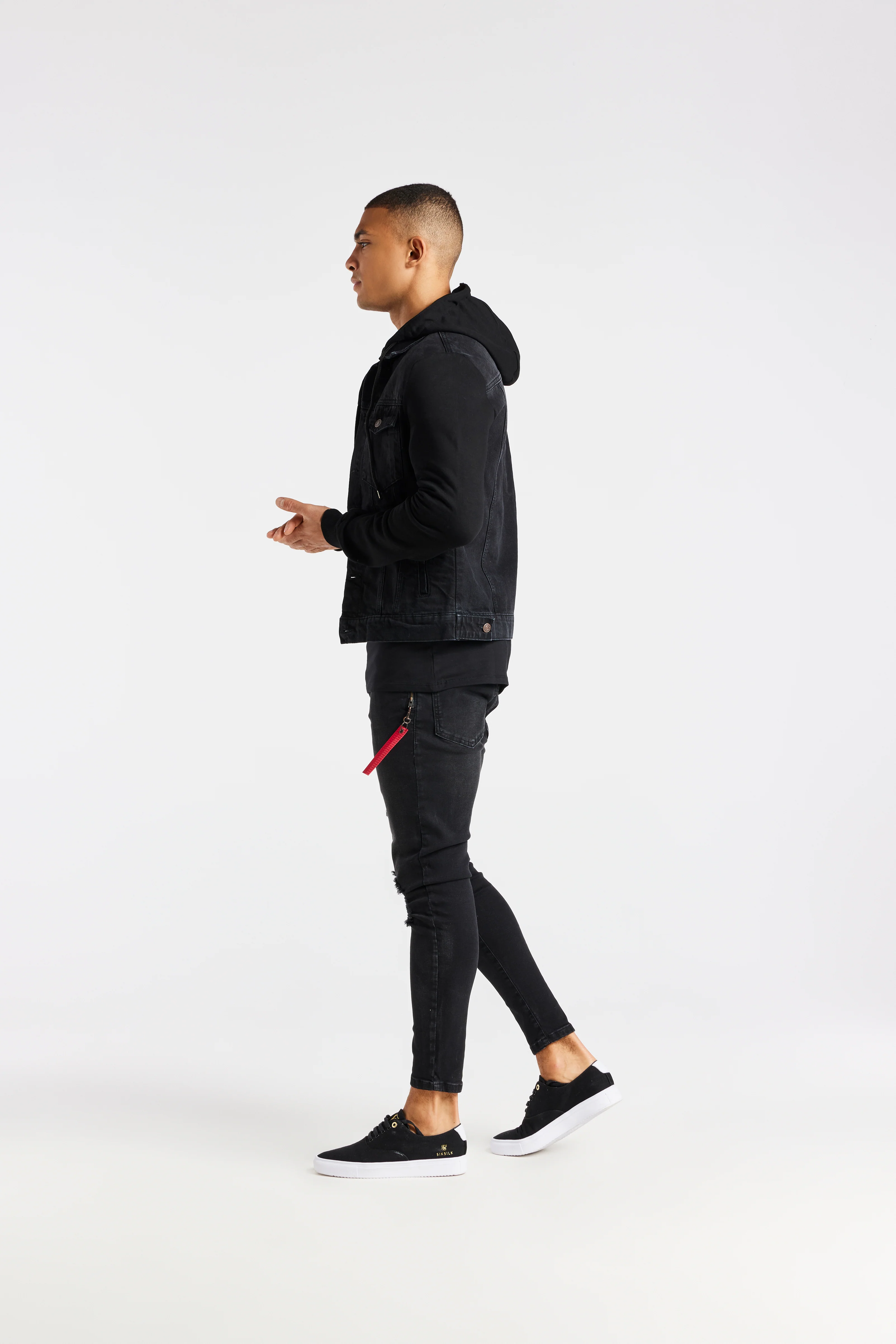 Black Essential Denim Jacket - Image 5