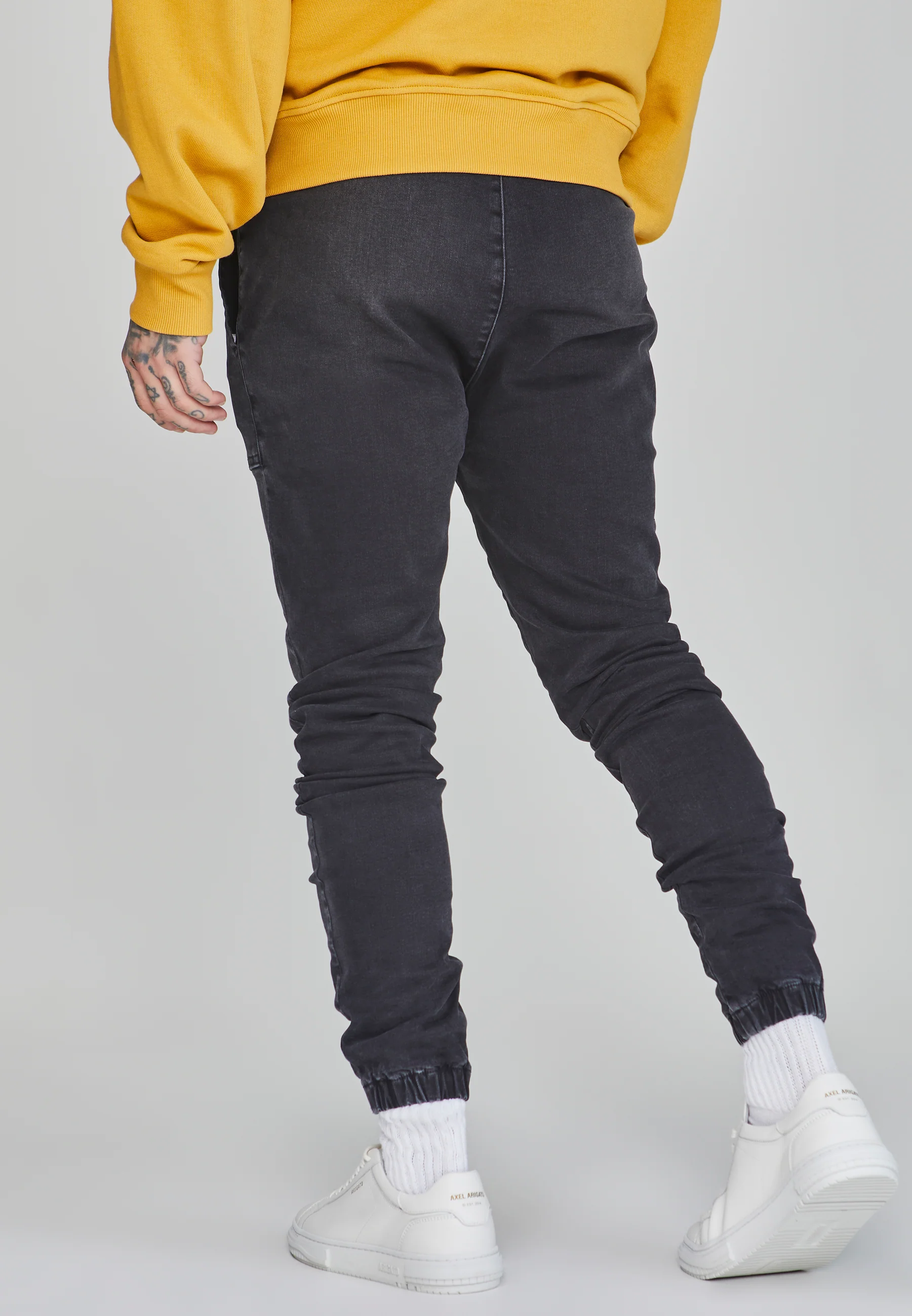 Black Denim Joggers - Image 4