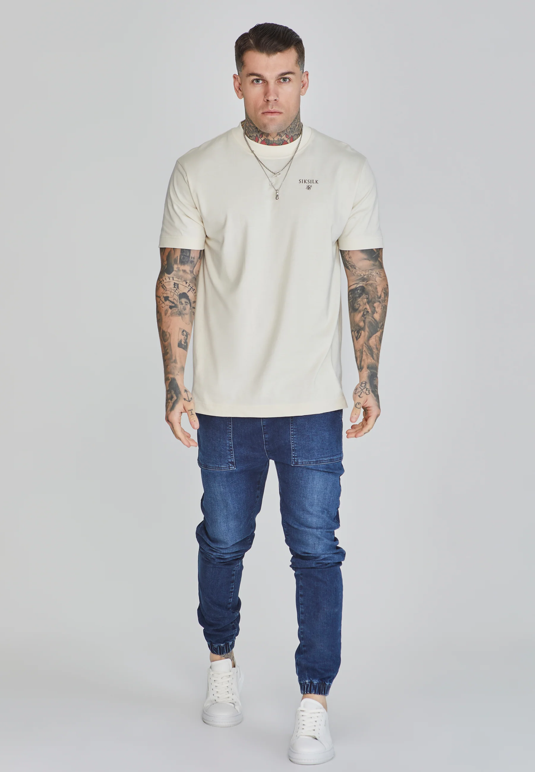 Blue Denim Joggers - Image 2