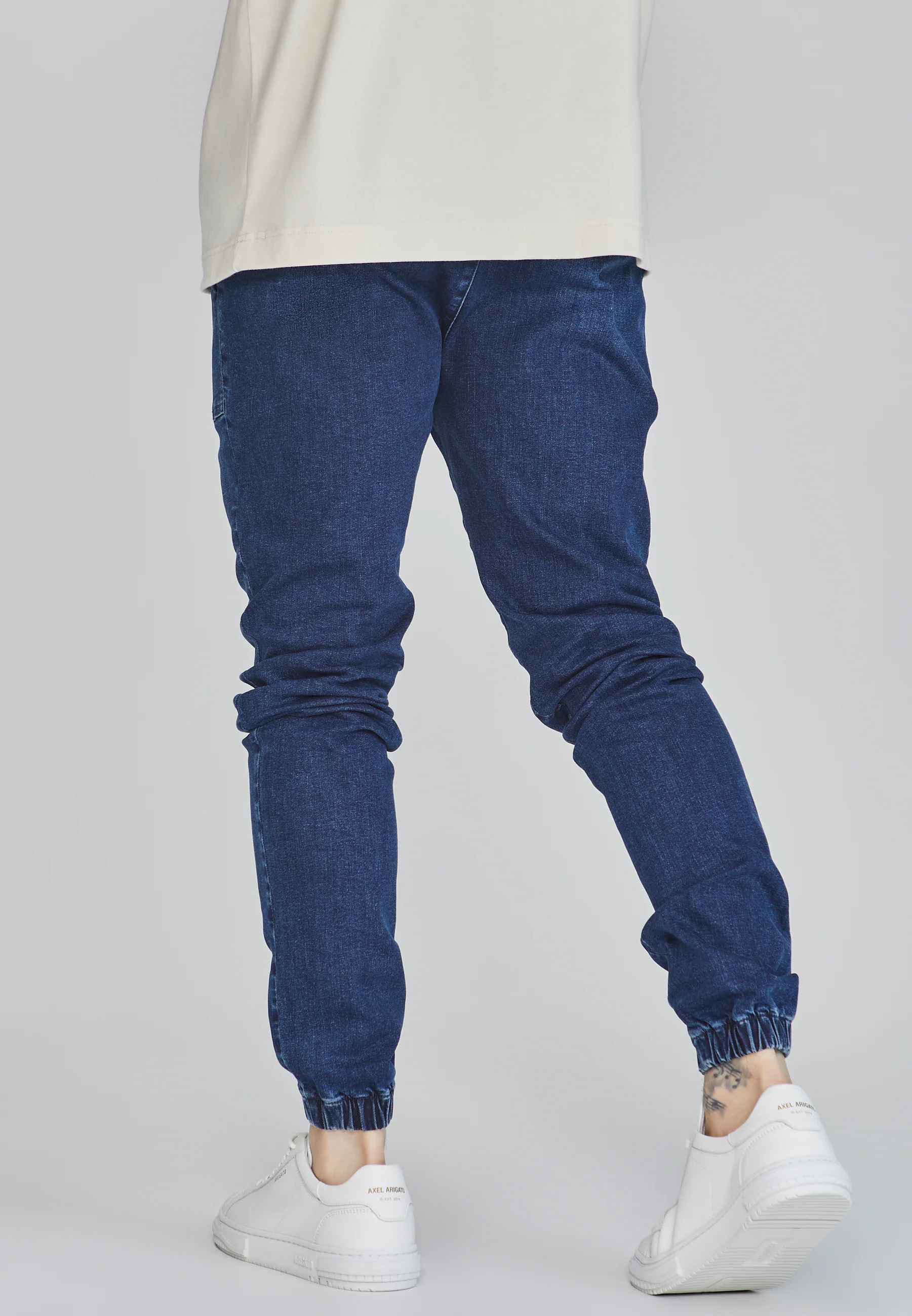Blue Denim Joggers - Image 4