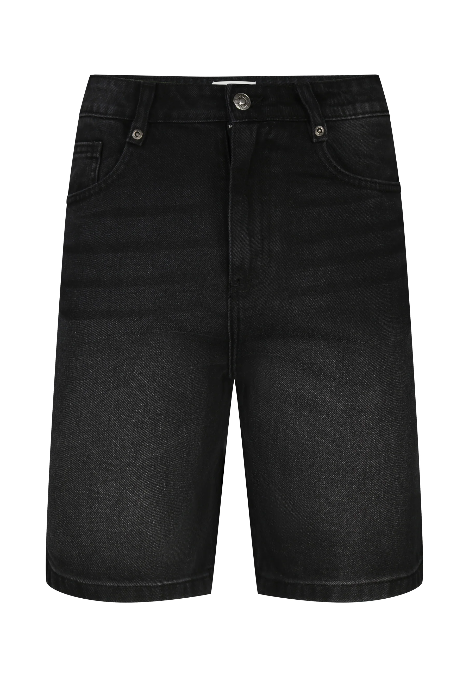 Washed Black Denim Shorts - Image 6