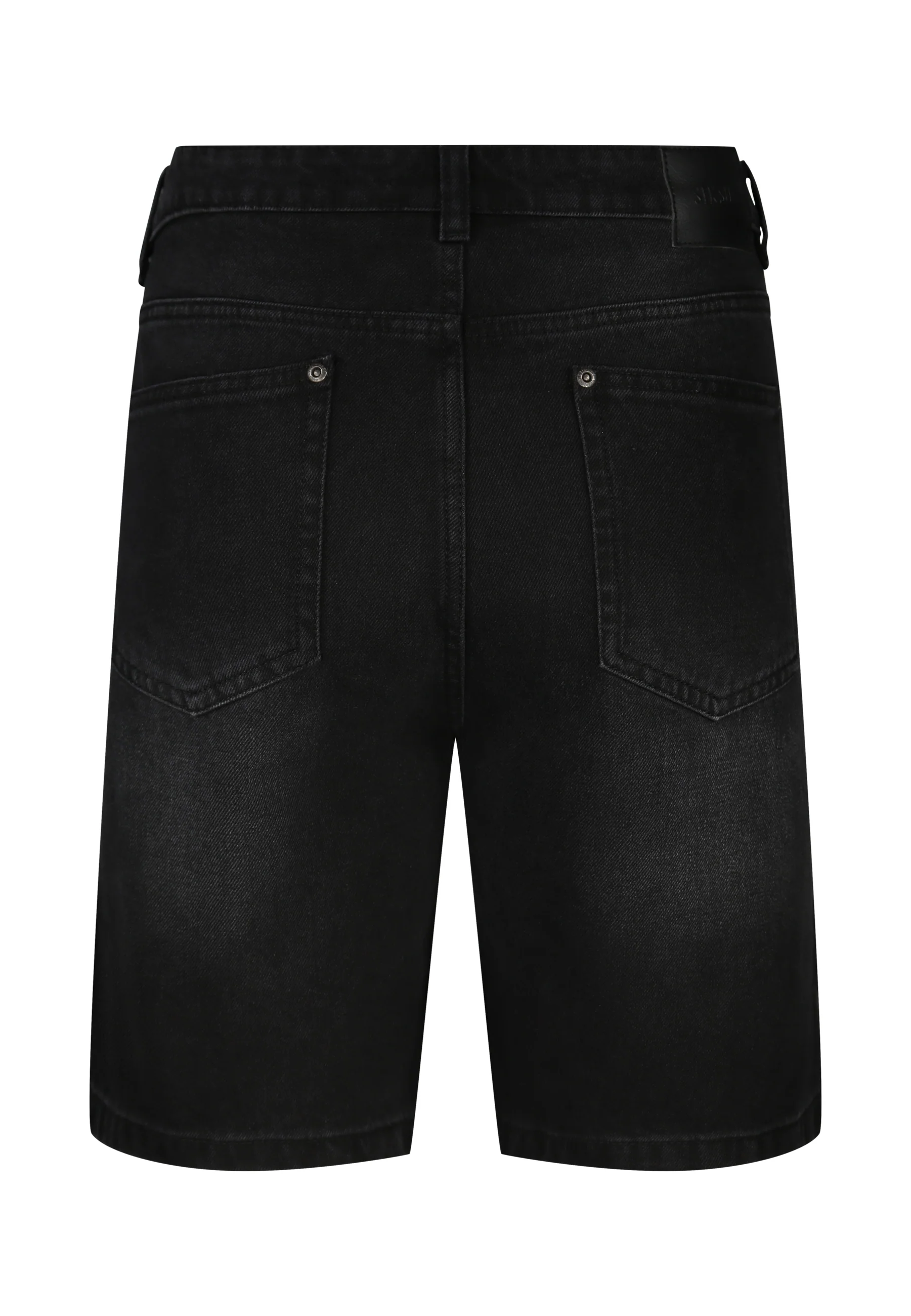 Washed Black Denim Shorts - Image 7