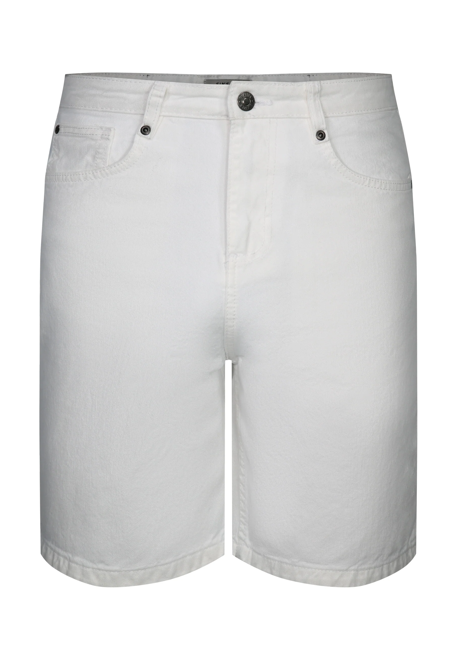 Washed Ecru Denim Shorts - Image 6