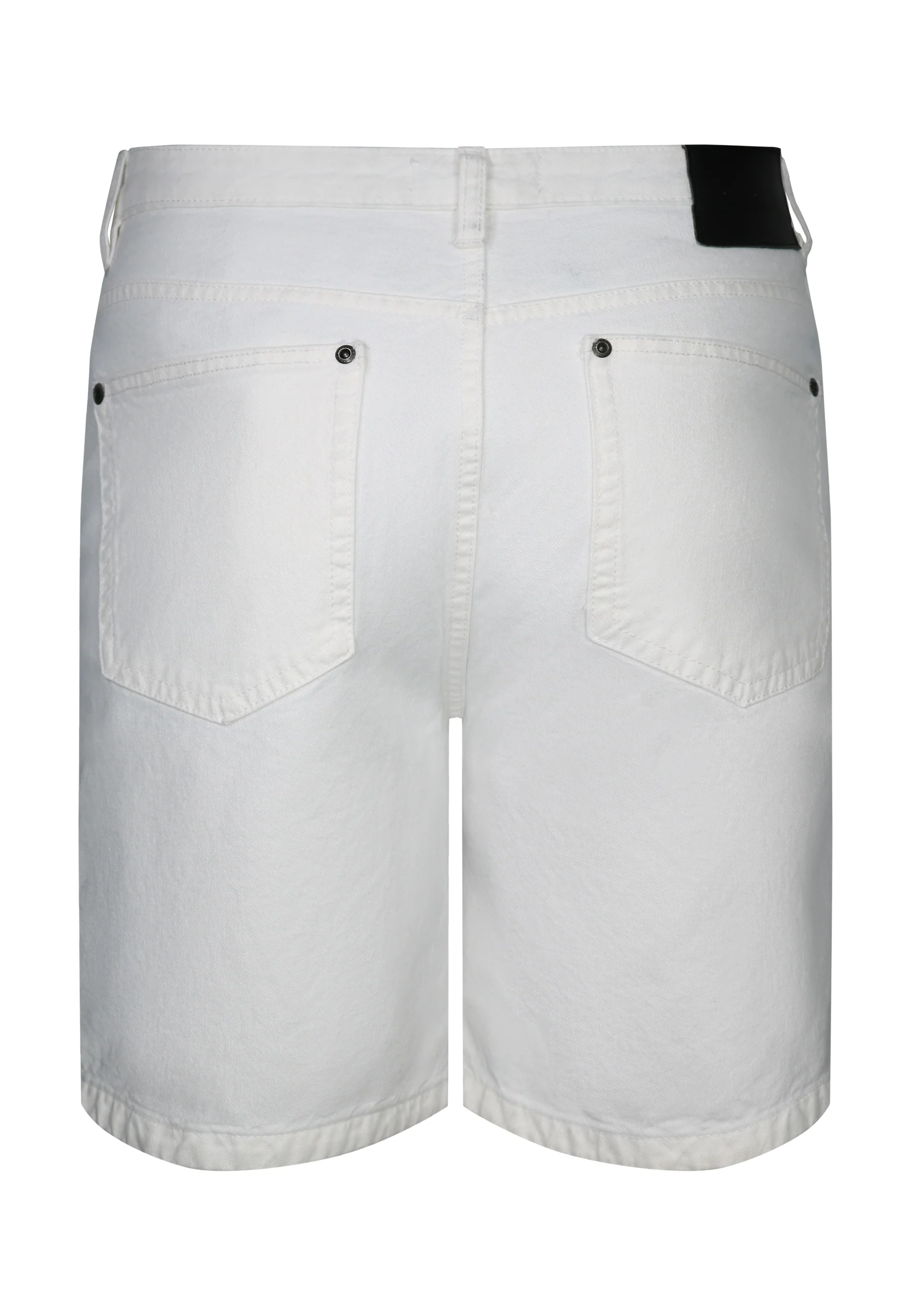 Washed Ecru Denim Shorts - Image 7