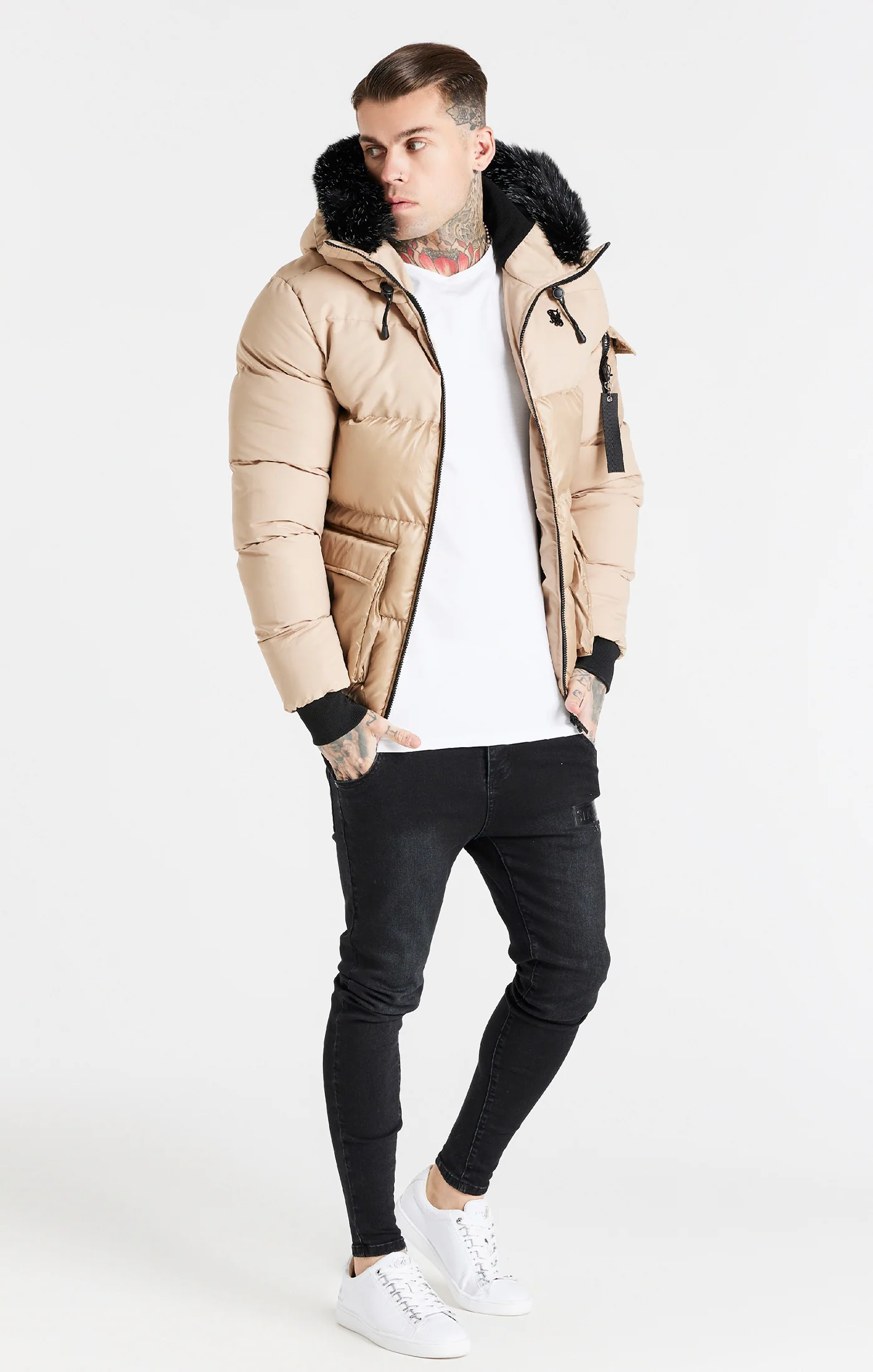 SikSilk Distance Jacket - Champagne Beige - Image 4