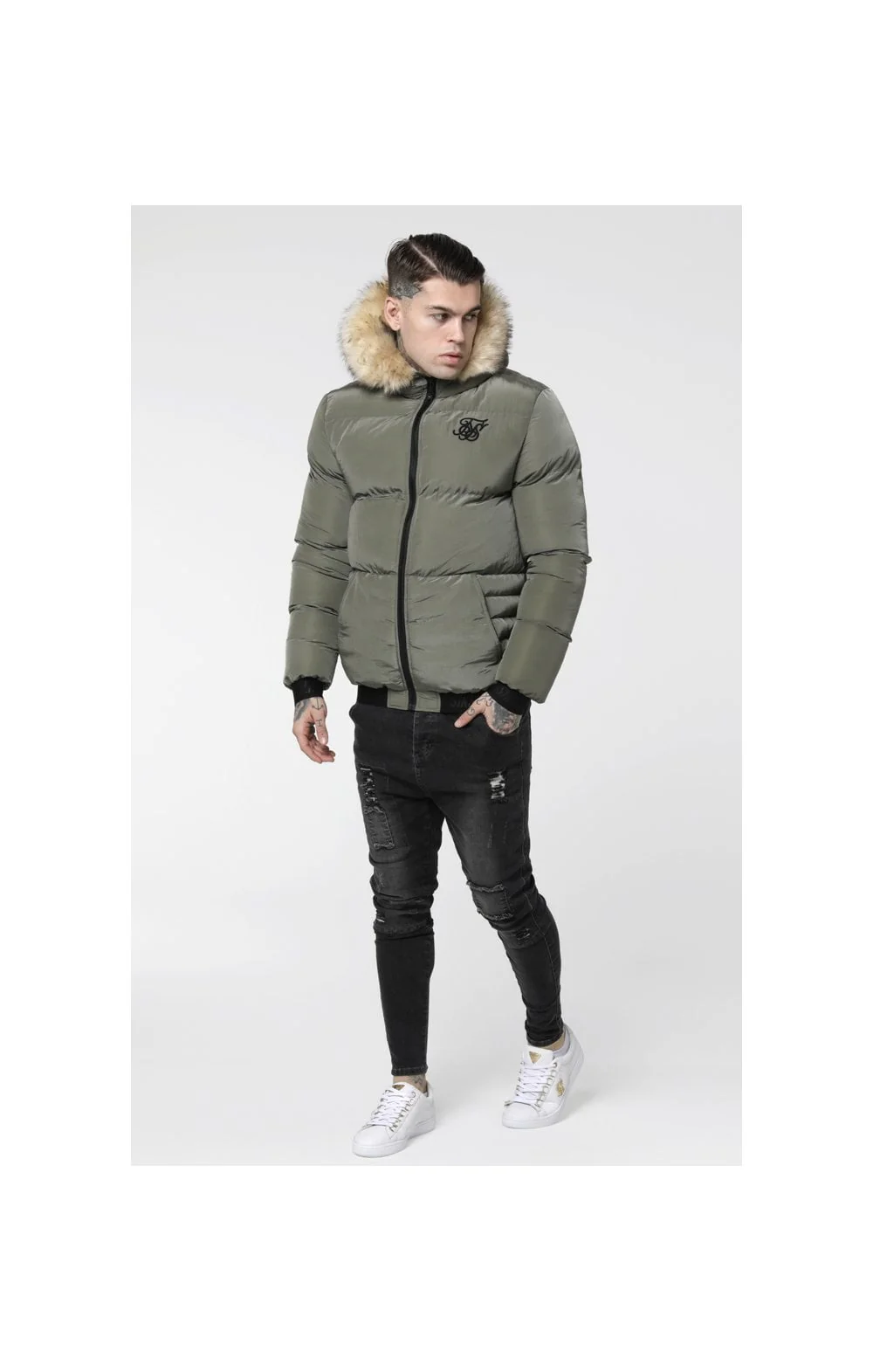 SikSilk Distance Jacket - Khaki - Image 4
