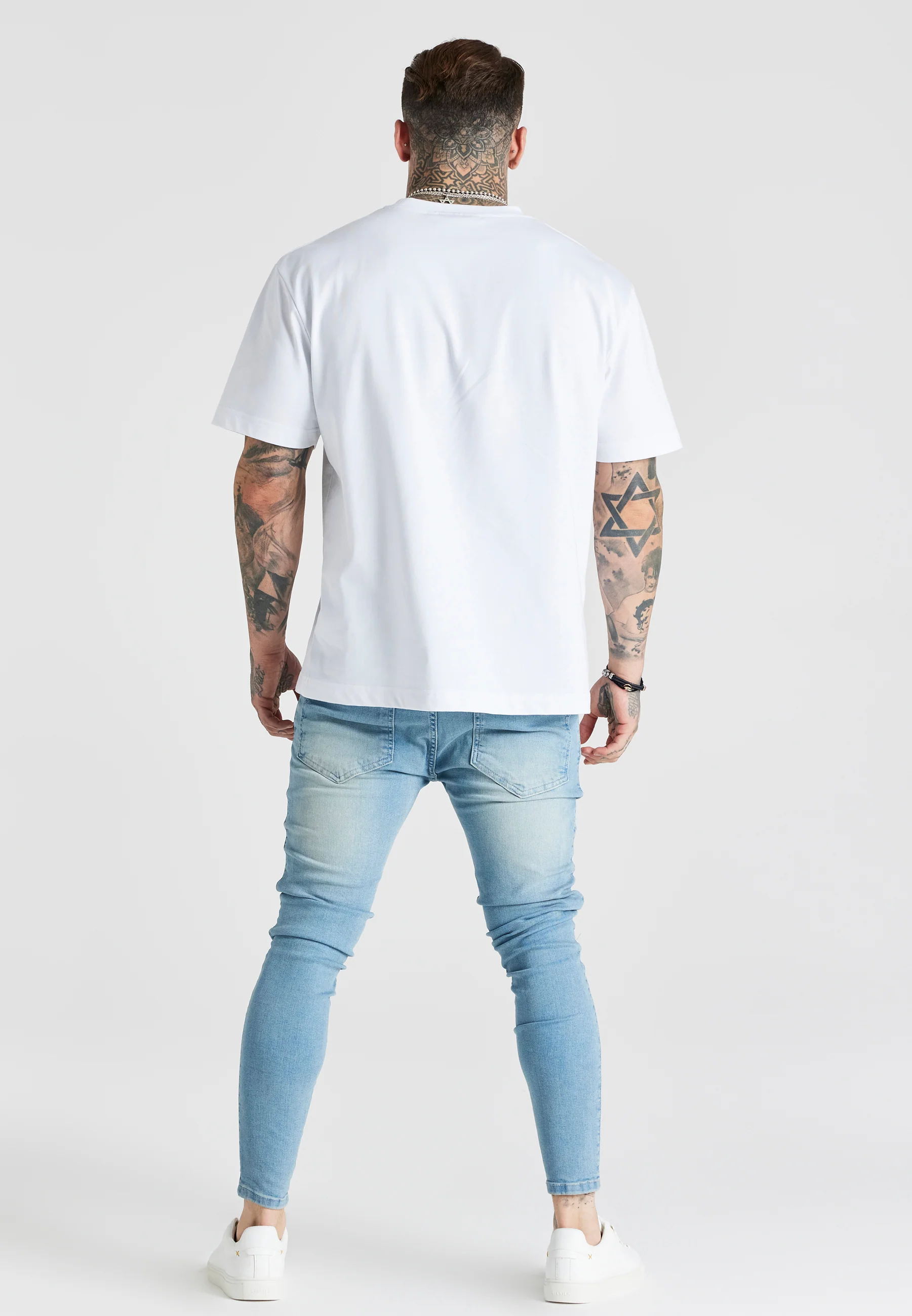 Blue Washed Essential Distressed Skinny Jean - Image 5