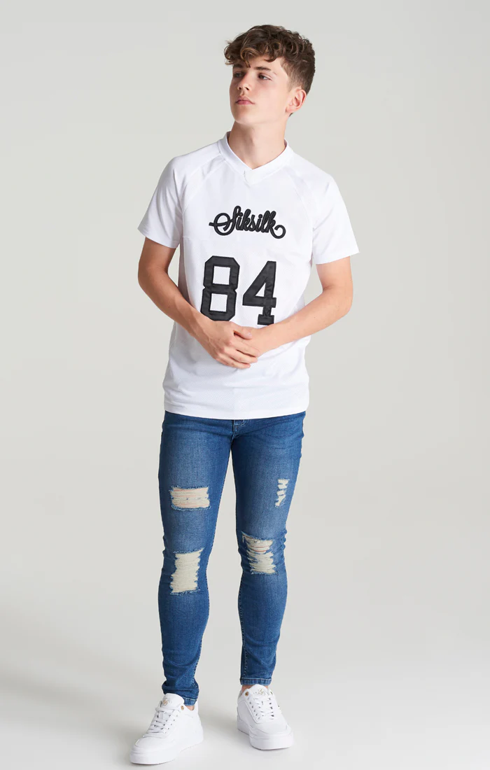 Boys Blue Distressed Skinny Denim Jean - Image 2