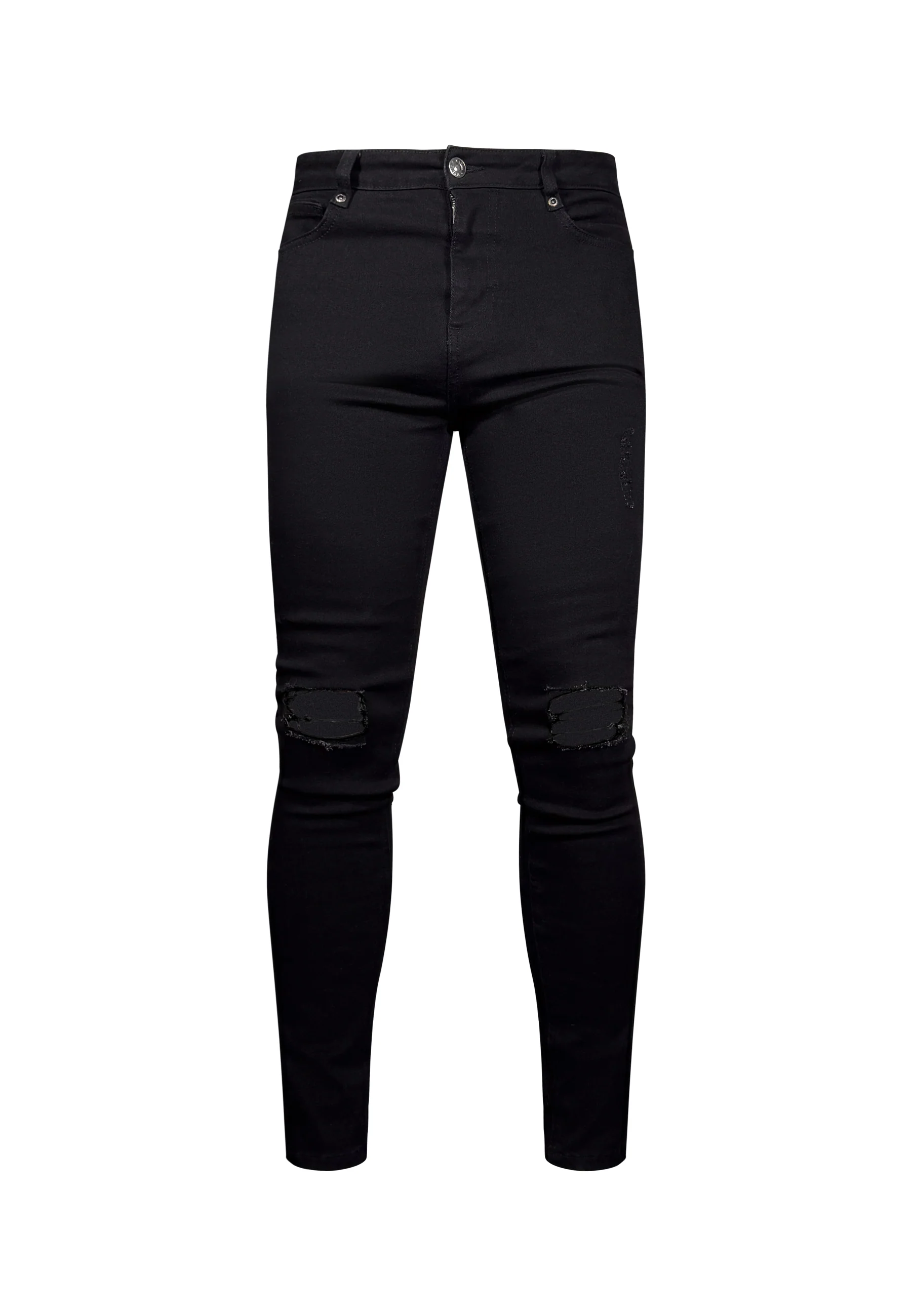Black Distressed Skinny Jeans - Image 6