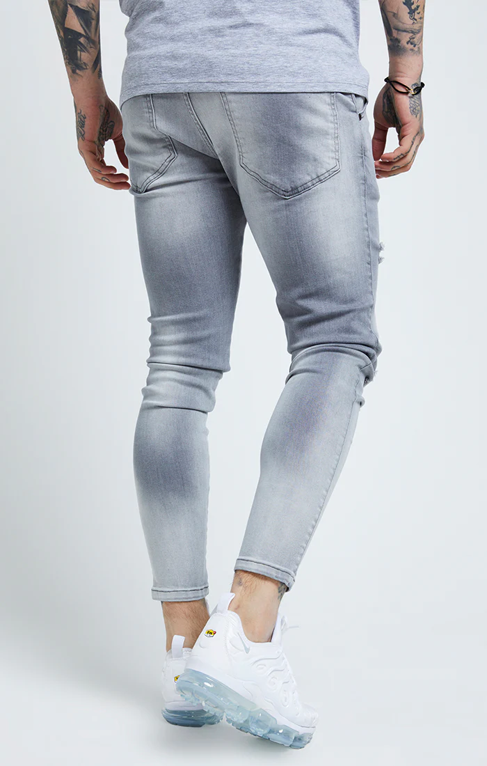Grey Essential Distressed Skinny Jean - Image 3