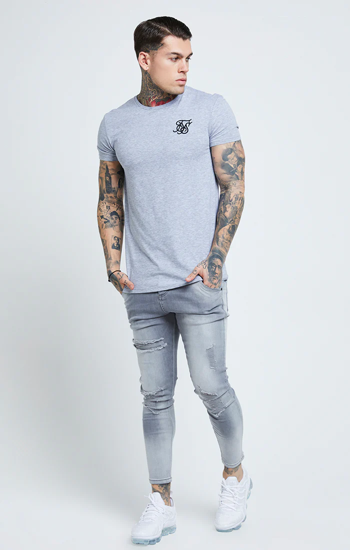 Grey Essential Distressed Skinny Jean - Image 5