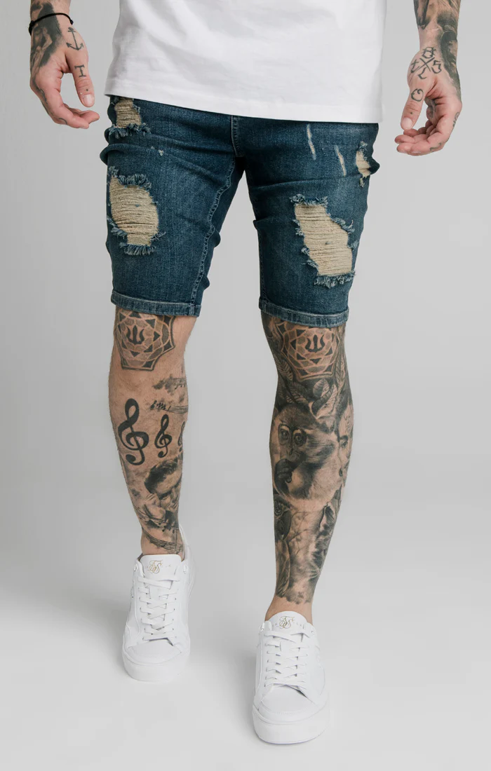 Midstone Skinny Distressed Denim Short - Image 2