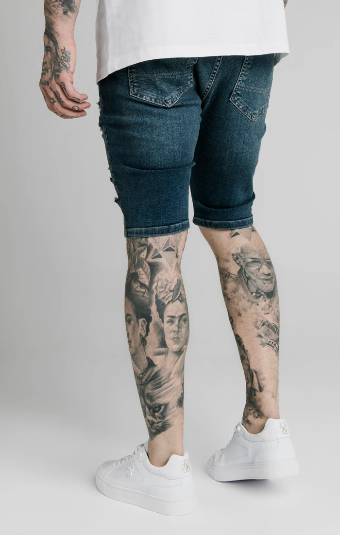 Midstone Skinny Distressed Denim Short - Image 3