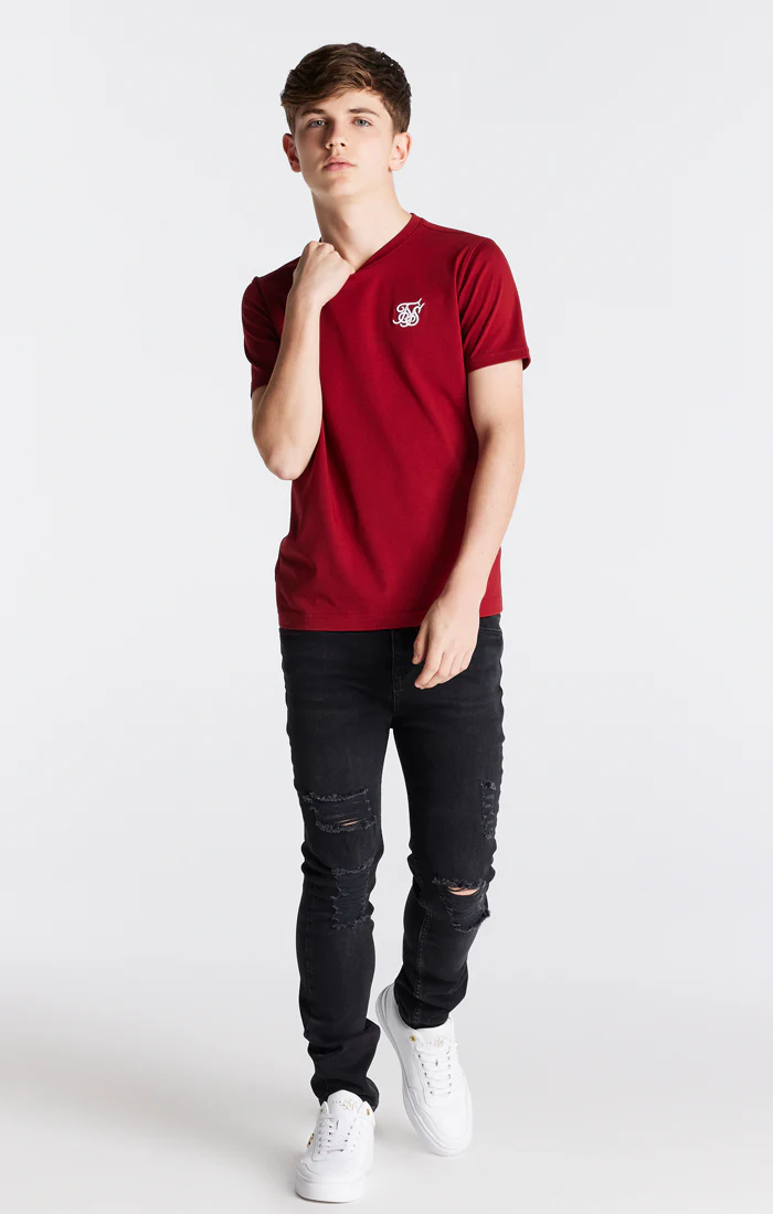 Boys Black Distressed Slim Denim Jean - Image 3