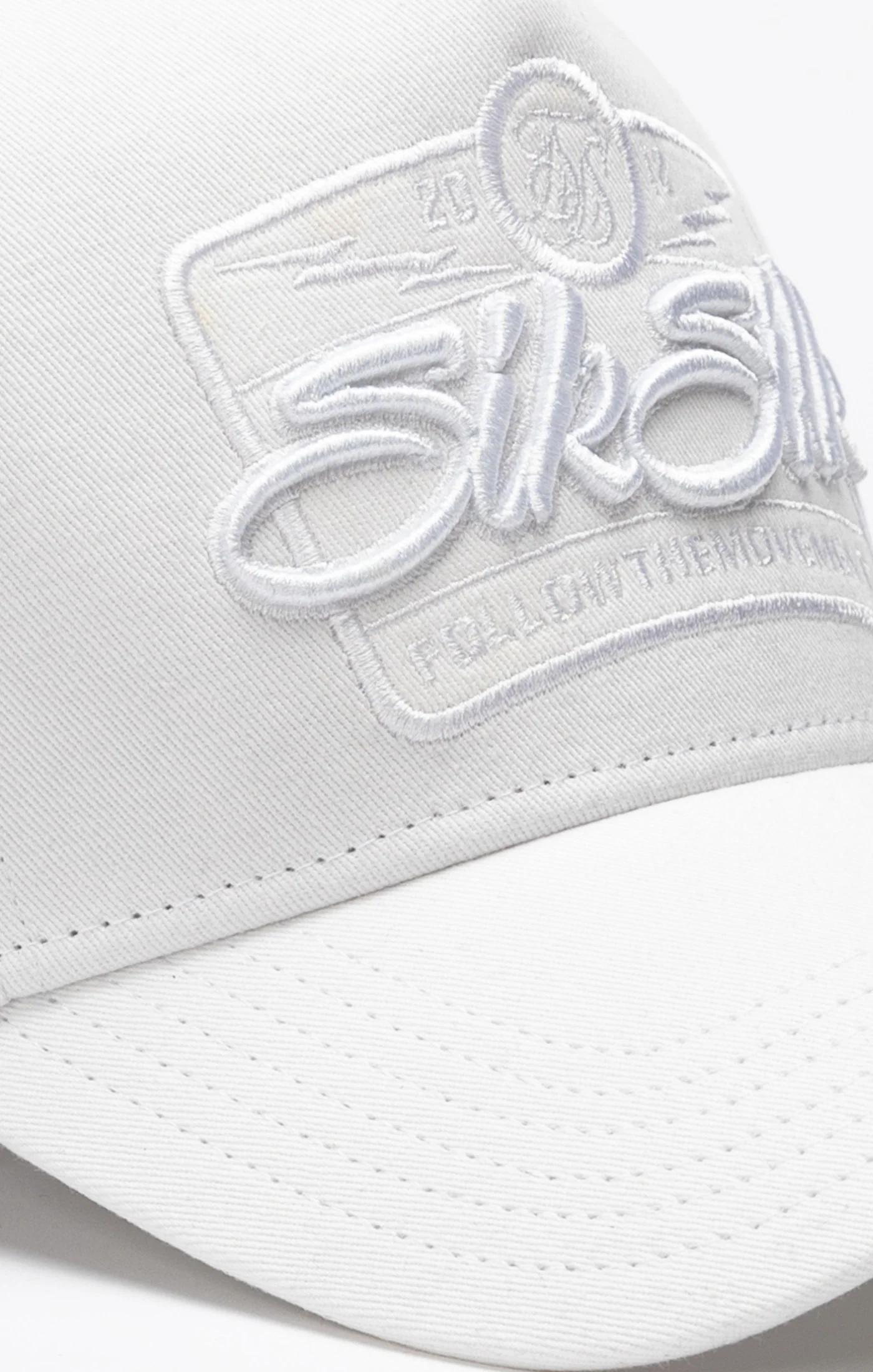 White Distressed Volt Patch Trucker Cap - Image 2