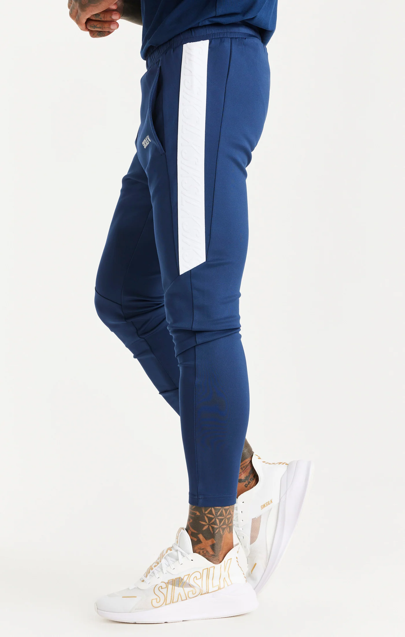 Navy Sports Tape Trackpant - Image 2