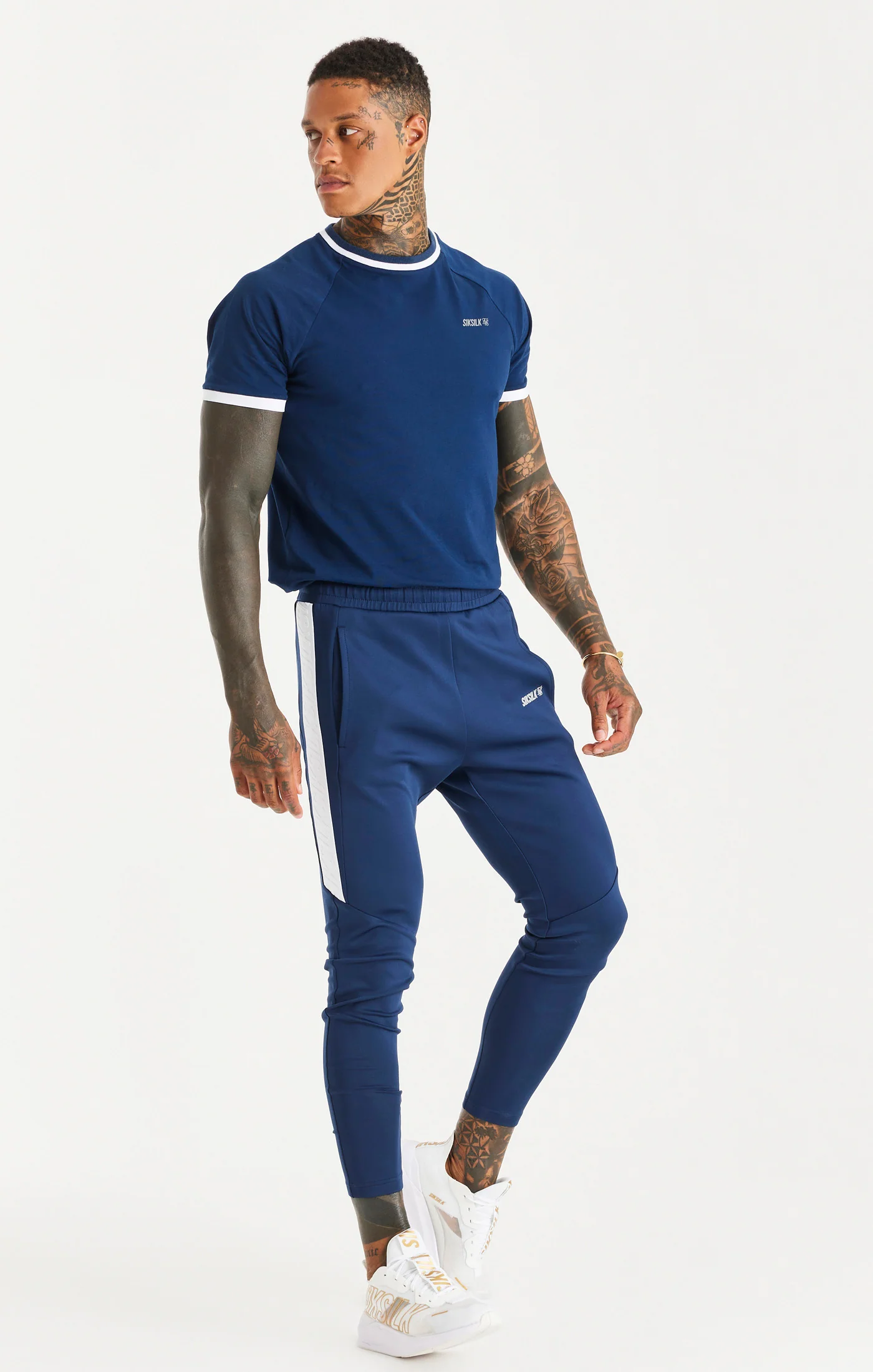 Navy Sports Tape Trackpant - Image 4