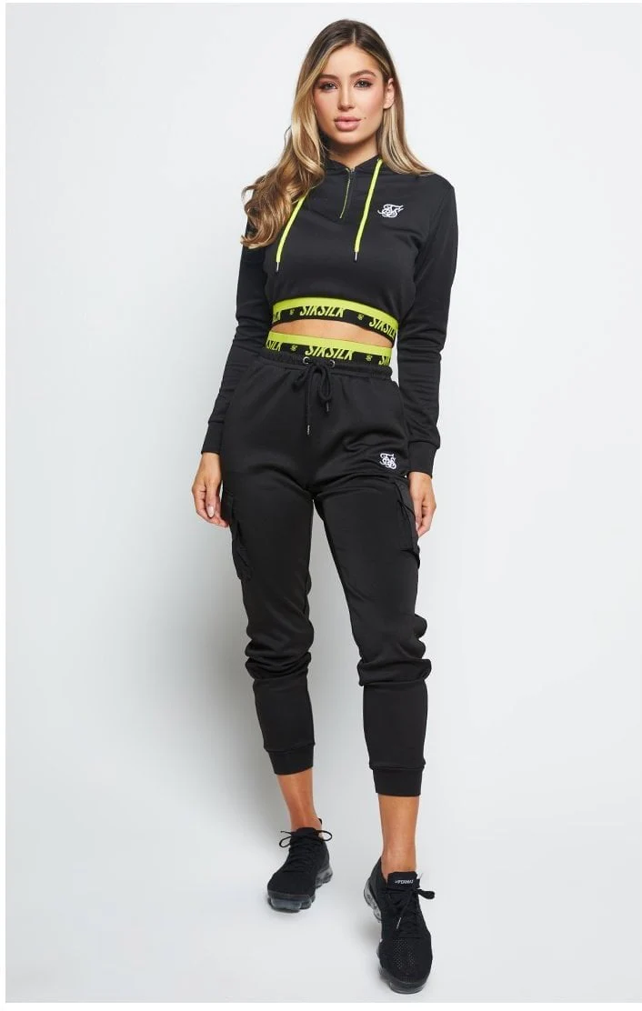 SikSilk Divergent Cargo Joggers - Black - Image 6