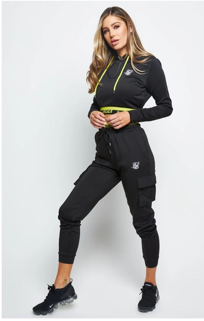 SikSilk Divergent Cargo Joggers - Black - Image 7