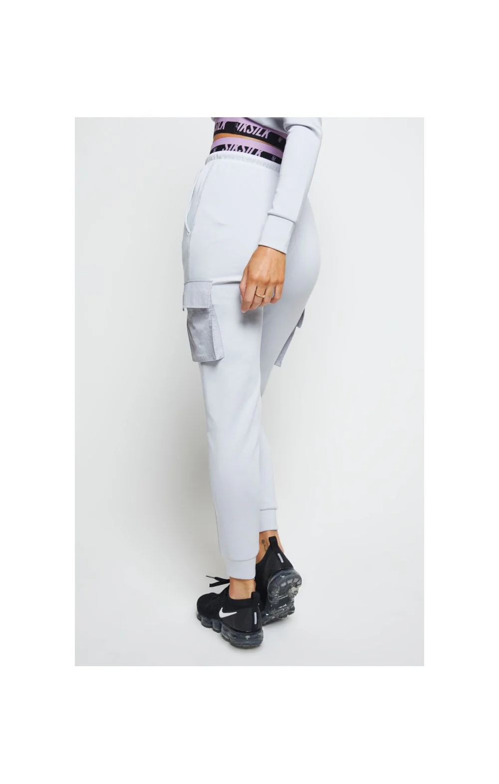 SikSilk Divergent Cargo Joggers - Grey - Image 2