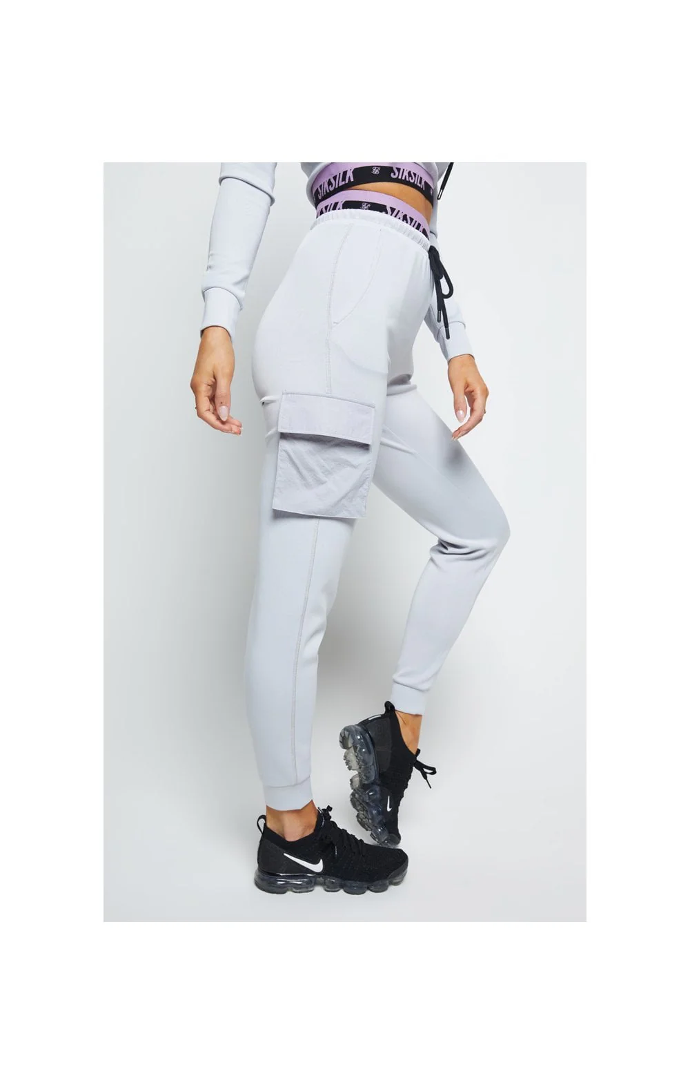 SikSilk Divergent Cargo Joggers - Grey - Image 3