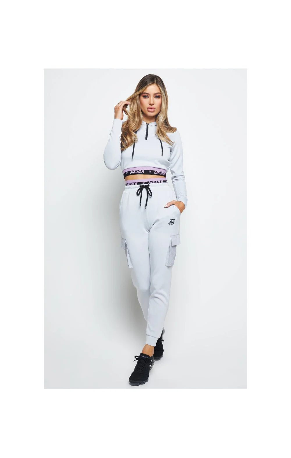 SikSilk Divergent Cargo Joggers - Grey - Image 6