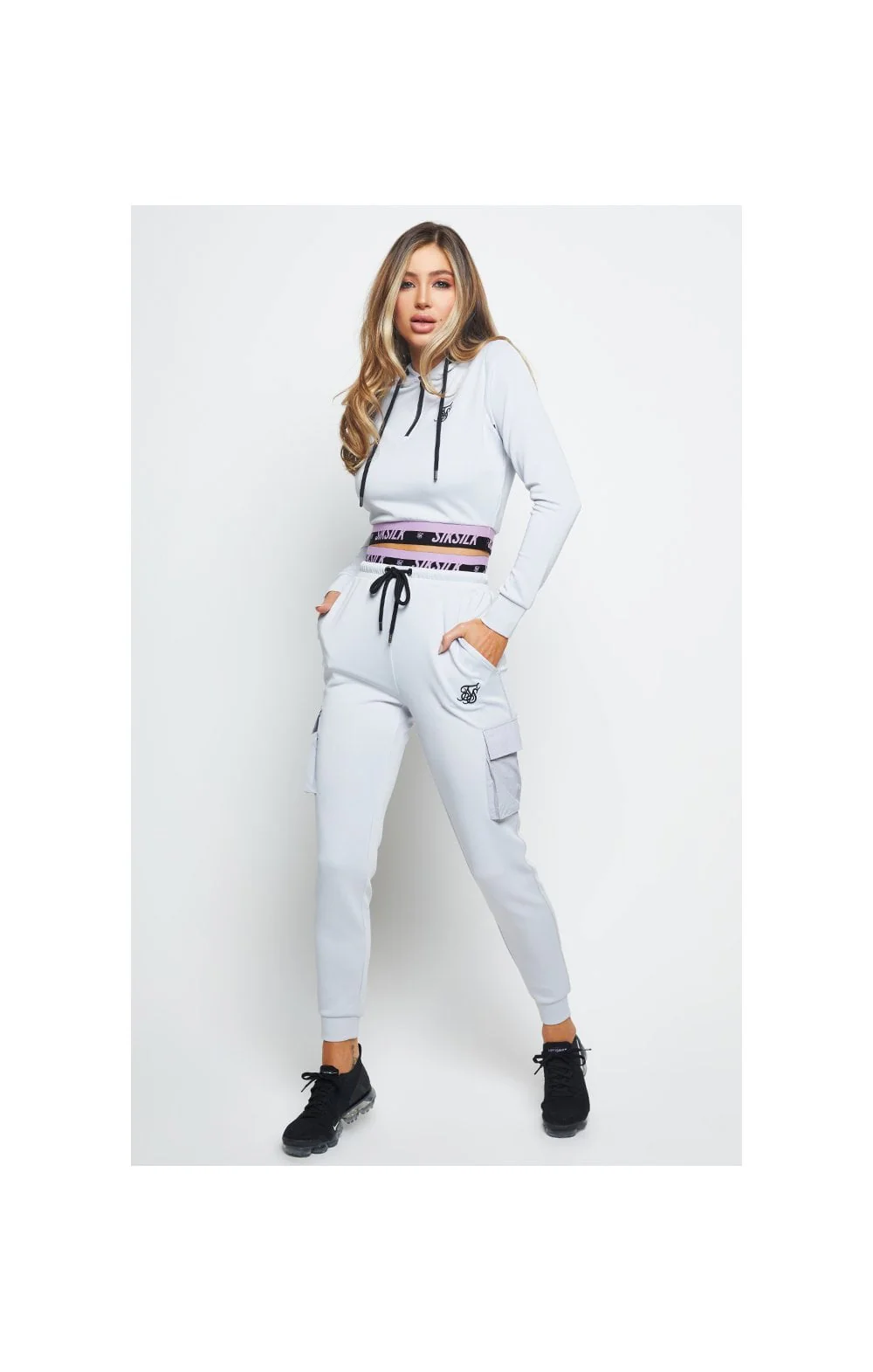 SikSilk Divergent Cargo Joggers - Grey - Image 7