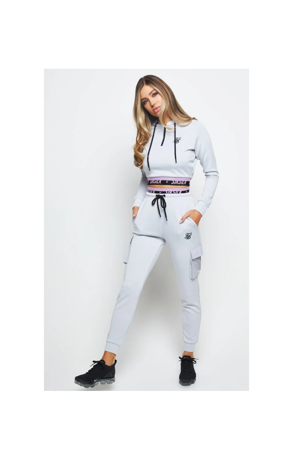 SikSilk Divergent Cargo Joggers - Grey - Image 8