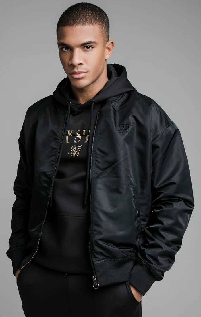 Black Bomber Jacket - Image 2