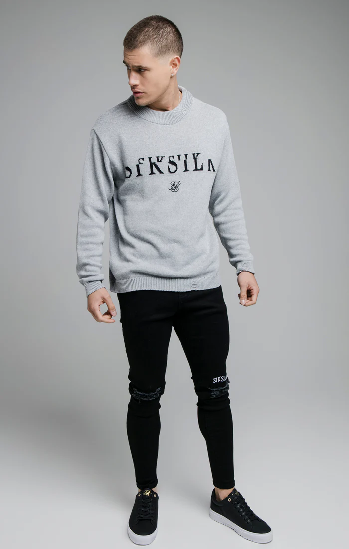 Grey Knitted Sweatshirt - Image 3