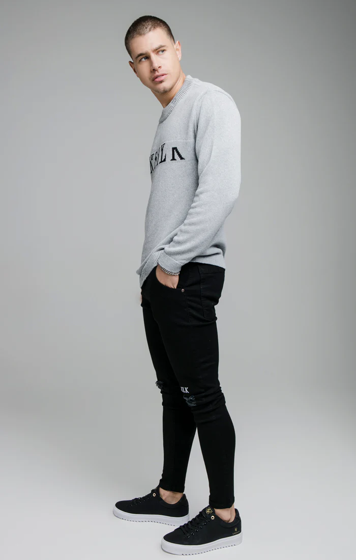 Grey Knitted Sweatshirt - Image 5